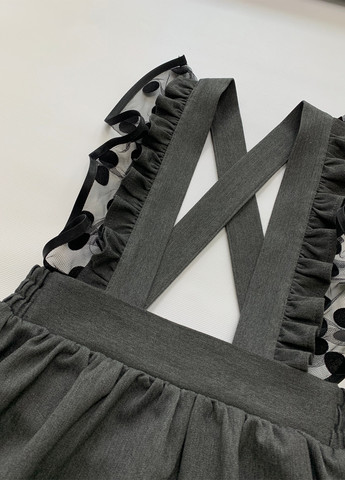 Серая кэжуал однотонная юбка Sasha клешированная