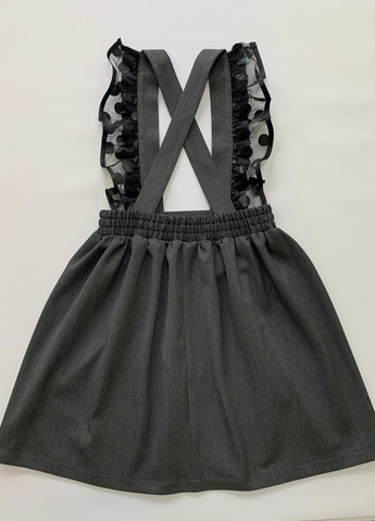 Серая кэжуал однотонная юбка Sasha клешированная