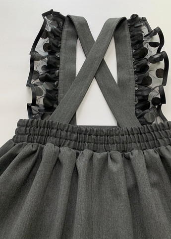 Серая кэжуал однотонная юбка Sasha клешированная