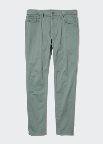 Зеленые демисезонные прямые джинсы Uniqlo