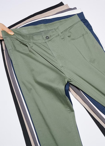 Зеленые демисезонные прямые джинсы Uniqlo
