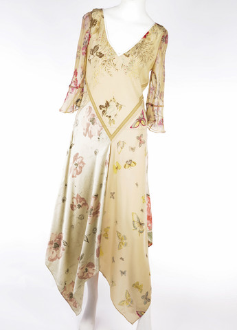 Бежевое кэжуал платье Ralph Lauren с цветочным принтом