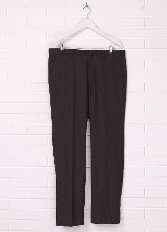 Темно-серые классические демисезонные прямые брюки Oodji