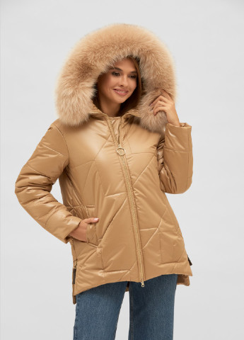 Светло-коричневая зимняя куртка MN