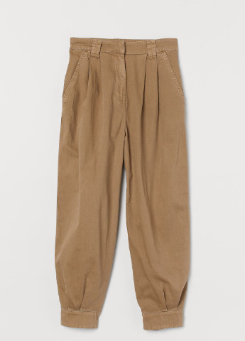 Темно-бежевые летние брюки H&M