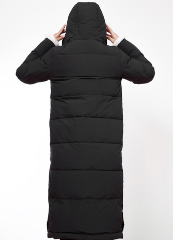 Черная зимняя куртка куртка-пальто Visdeer