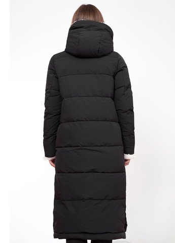 Черная зимняя куртка куртка-пальто Visdeer