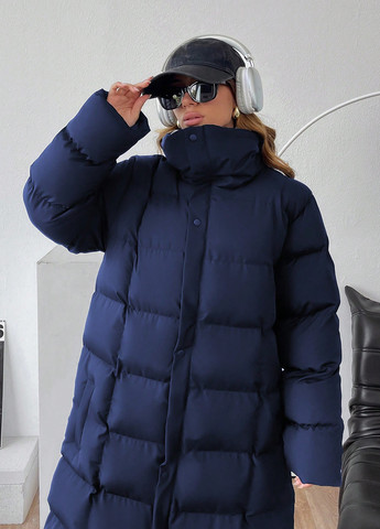 Темно-синя зимня куртка куртка-пальто SHEIN