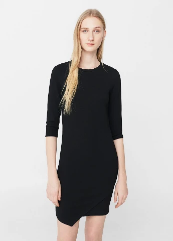 Черное кэжуал платье Mango