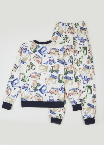 Молочная зимняя пижама (свитшот, брюки) dexter's