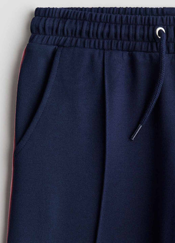 Темно-синие кэжуал демисезонные прямые брюки H&M