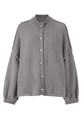 Серый демисезонный кардиган SHEIN