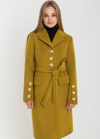 Оливкове демісезонне Пальто однобортне O`zona milano