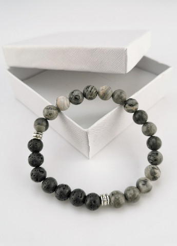 Браслет наиуральне каміння яшма та лава Luvete (238256021)