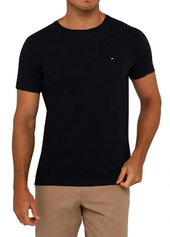 Черная футболка мужская Tommy Hilfiger Essential Cotton Tee Black