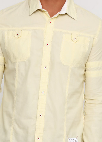 Желтая кэжуал рубашка однотонная Pepe Jeans