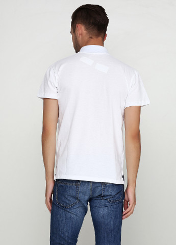 Белая футболка-поло для мужчин Manatki с надписью