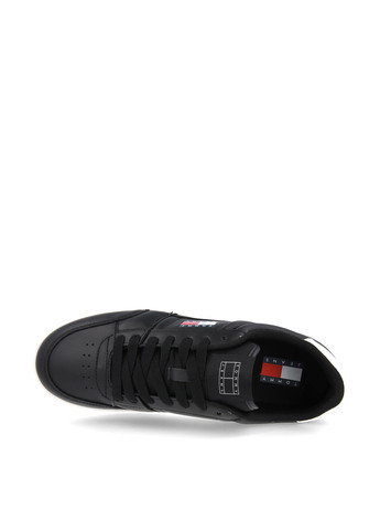 Черные демисезонные кроссовки Tommy Jeans THE GREENWİCH ESSENTİAL LEATHER TRAİNERS