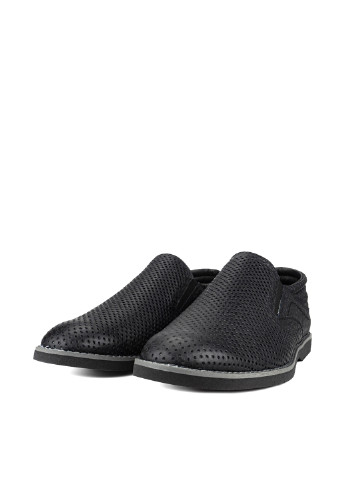 Кэжуал черные мужские украинские туфли Alen Group без шнурков