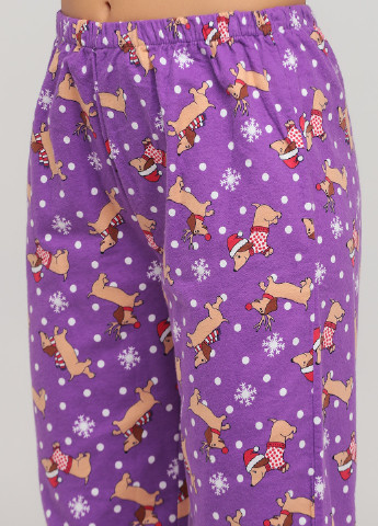 Фіолетова всесезон піжама (сорочка, штани) рубашка + брюки Studio