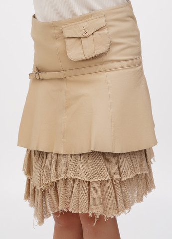 Кремовая кэжуал однотонная юбка Paola Frani