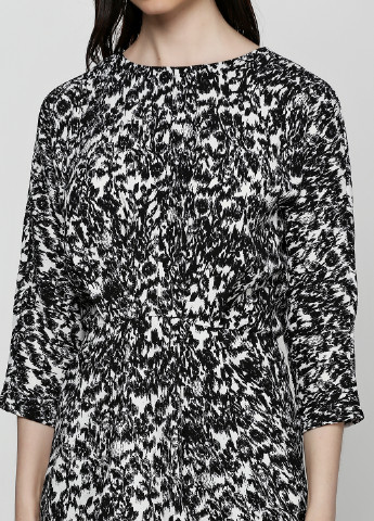 Черное кэжуал платье Ichi с абстрактным узором