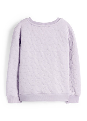 C&A свитшот однотонный сиреневый кэжуал хлопок
