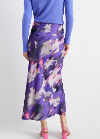 Фиолетовая кэжуал тай-дай юбка C&A а-силуэта (трапеция)