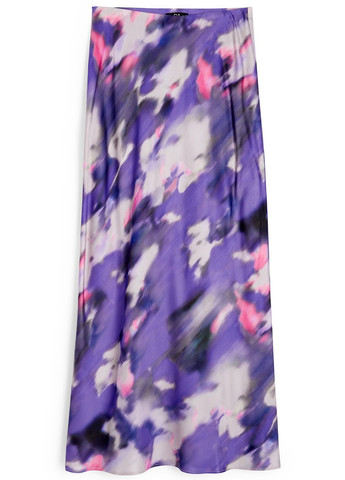 Фиолетовая кэжуал тай-дай юбка C&A а-силуэта (трапеция)