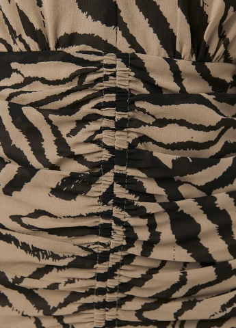 Бежевое кэжуал платье NA-KD тигровый