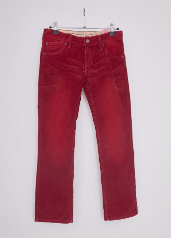 Красные кэжуал демисезонные прямые брюки Pepe Jeans