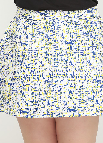 Белая кэжуал с геометрическим узором юбка Mark клешированная