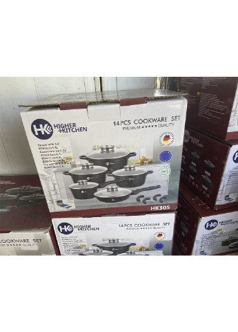 Набір каструль та сковорода Higher Kitchen HK-305 з гранітним антипригарним покриттям XO (253151720)