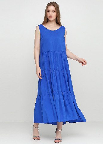 Синее кэжуал платье New Line однотонное