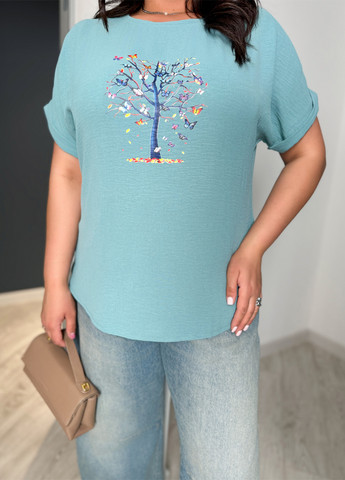 Бирюзовая блуза Demma