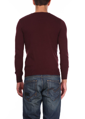 Бордовый демисезонный пуловер пуловер Le Gutti