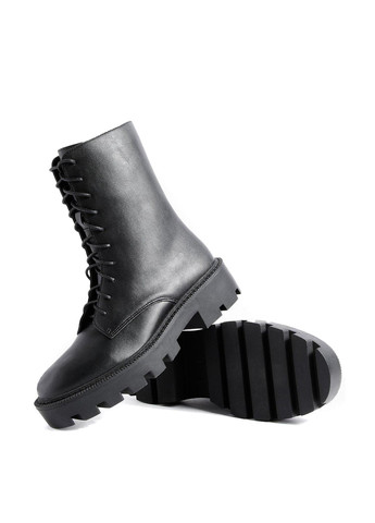 Осенние ботинки берцы Boohoo со шнуровкой из искусственной кожи