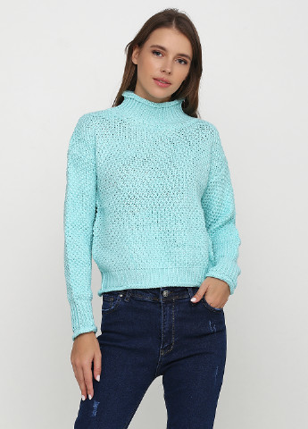 Бирюзовый демисезонный свитер Miss Fashion