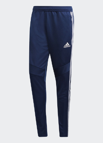 Темно-синие спортивные демисезонные зауженные брюки adidas