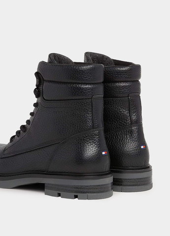 Черные осенние ботинки берцы Tommy Hilfiger