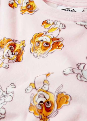 Светло-розовая всесезон пижама (лонгслив, брюки) лонгслив + брюки C&A