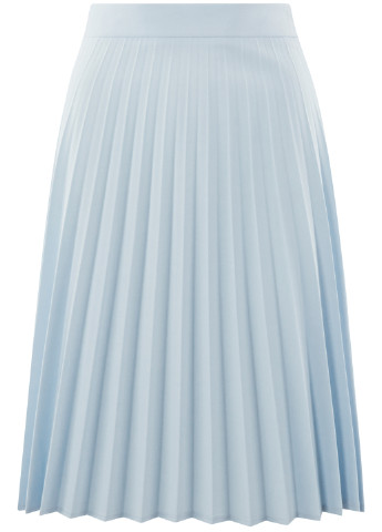 Светло-голубая кэжуал однотонная юбка Oodji миди