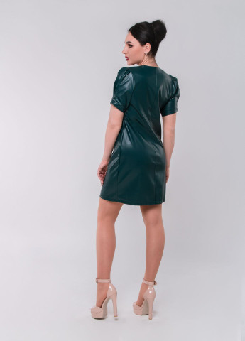 Зеленое кэжуал платье кожа so-78189-grn Alpama