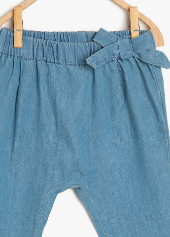 Темно-голубые кэжуал летние зауженные брюки KOTON