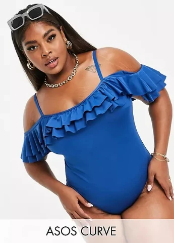 Синій літній купальник Asos
