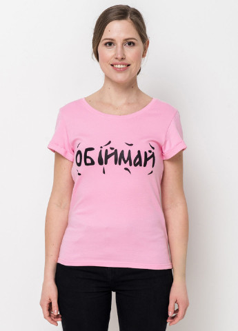 Розовая летняя футболка ProstoClothes