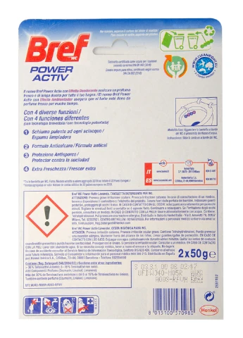 Туалетные блоки для унитаза Power Aktiv Lavanda 2х50 г Bref (229961663)
