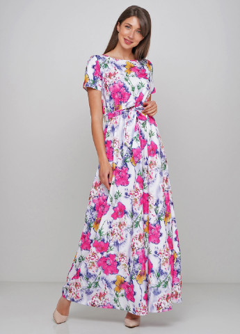 Комбинированное кэжуал платье клеш Anastasimo с цветочным принтом