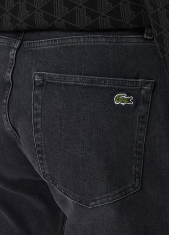 Темно-серые демисезонные зауженные джинсы Lacoste