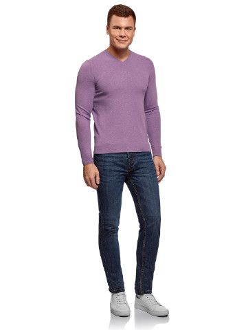 Фиолетовый демисезонный пуловер пуловер Oodji